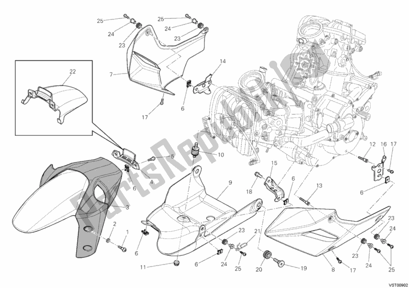 Todas las partes para 34b - Carenado de Ducati Multistrada 1200 ABS 2010